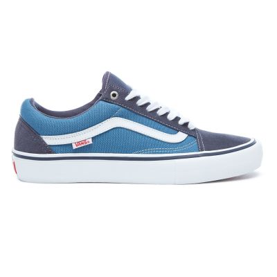 Vans Old Skool Pro - Erkek Spor Ayakkabı (Beyaz Lacivert)
